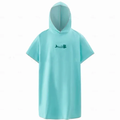 Changing Robe Hooded Poncho Towel Quick Dry Lightweight Changing Towel Extra Long in Microfibre Surf Poncho Universal Size for Men Women Adults, Suitable for Swimming Surfing and Beach