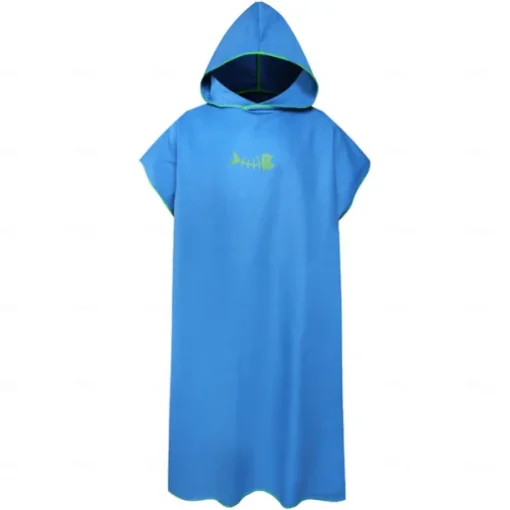 Changing Robe Hooded Poncho Towel Quick Dry Lightweight Changing Towel Extra Long in Microfibre Surf Poncho Universal Size for Men Women Adults, Suitable for Swimming Surfing and Beach