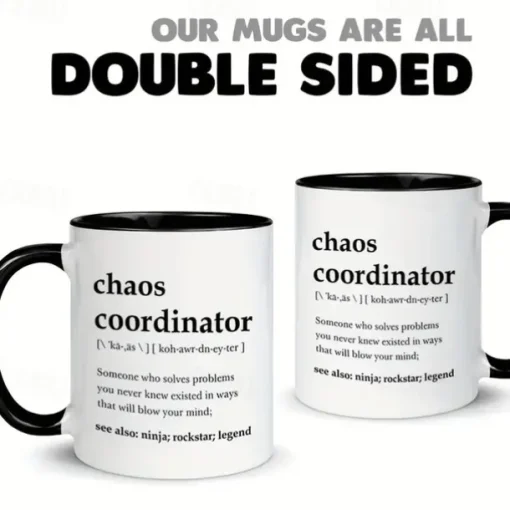 Chaos Coordinator Mug - Portable Coffee Mugs 11 Oz Boss Lady Gifts For Women Boss Mug Unique Gifts For Women Cool Gifts For Coworkers Teacher Appreciation Gifts