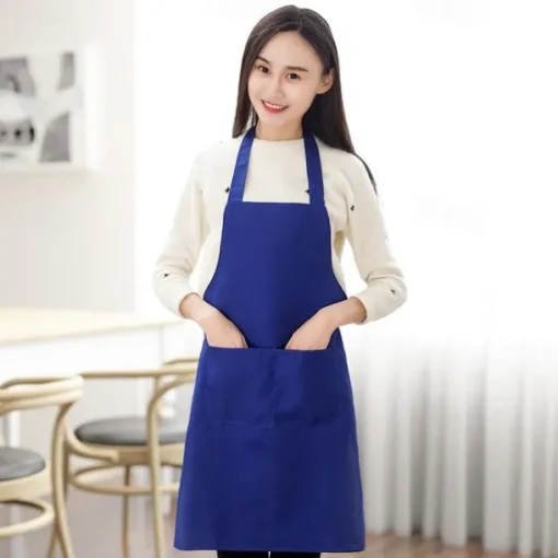 Chef Apron For Women and Men, Kitchen Cooking Apron, Personalised Gardening Apron with Pocket, Cotton Canvas Work Apron Cross Back Heavy Duty Adjustable