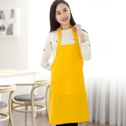 Chef Apron For Women and Men, Kitchen Cooking Apron, Personalised Gardening Apron with Pocket, Cotton Canvas Work Apron Cross Back Heavy Duty Adjustable