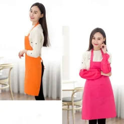 Chef Apron For Women and Men, Kitchen Cooking Apron, Personalised Gardening Apron with Pocket, Cotton Canvas Work Apron Cross Back Heavy Duty Adjustable