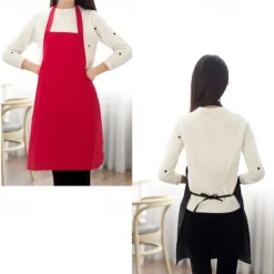 Chef Apron For Women and Men, Kitchen Cooking Apron, Personalised Gardening Apron with Pocket, Cotton Canvas Work Apron Cross Back Heavy Duty Adjustable