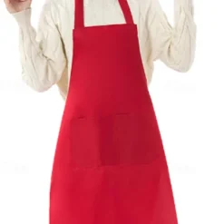 Chef Apron For Women and Men, Kitchen Cooking Apron, Personalised Gardening Apron with Pocket, Cotton Canvas Work Apron Cross Back Heavy Duty Adjustable