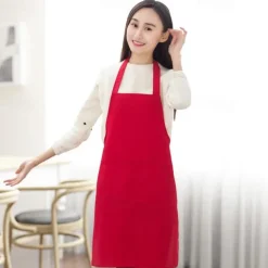 Chef Apron For Women and Men, Kitchen Cooking Apron, Personalised Gardening Apron with Pocket, Cotton Canvas Work Apron Cross Back Heavy Duty Adjustable