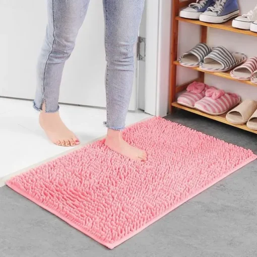 Chenille Bath Mat Non-slip Bathroom Rug,Anti-slip Floor Mats Door Mat Anti-slip Bathroom Rug Kitchen Carpets Doormats Floor Mat For Living Room,Bathroom