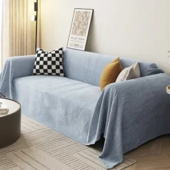Chenille Sofa Cover Cloth Solid Color Modern Minimalist Anti Cat Scratch Full Package Sofa Cover All Season Universal Sofa Cover Cloth