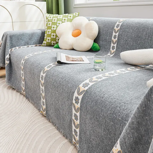 Chenille Sofa Cover Couch Cover Sage Green Couch Protector Sofa Blanket Sofa Throw Cover for Couches Washable Sectional Sofa Couch Covers for Dogs