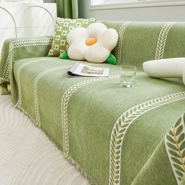 Chenille Sofa Cover Couch Cover Sage Green Couch Protector Sofa Blanket Sofa Throw Cover for Couches Washable Sectional Sofa Couch Covers for Dogs
