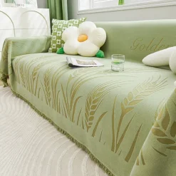 Chenille Sofa Cover Couch Cover Sage Green Couch Protector Sofa Blanket Sofa Throw Cover for Couches Washable Sectional Sofa Couch Covers for Dogs