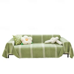Chenille Sofa Cover Couch Cover Sage Green Couch Protector Sofa Blanket Sofa Throw Cover for Couches Washable Sectional Sofa Couch Covers for Dogs