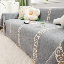 Chenille Sofa Cover Couch Cover Sage Green Couch Protector Sofa Blanket Sofa Throw Cover for Couches Washable Sectional Sofa Couch Covers for Dogs