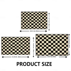 Chess Board Doormat Kitchen Mat Floor Mat Non-Slip Area Rug Oil Proof Rug Indoor Outdoor Mat Bedroom Decor Bathroom Mat Entrance Rug