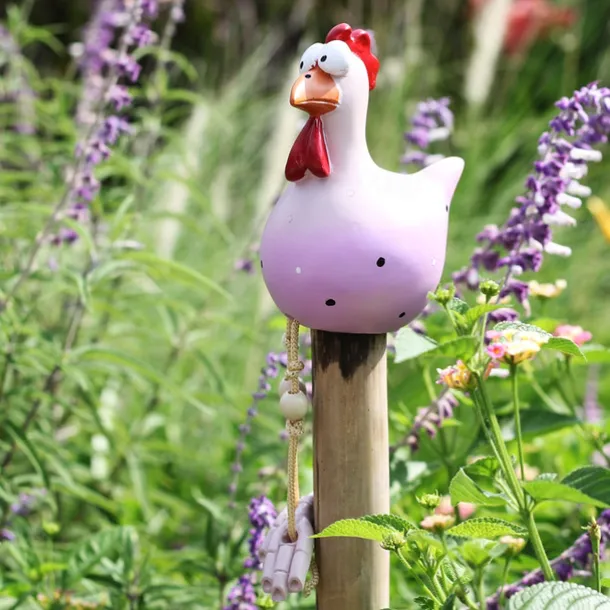 Chicken Garden Decor Statues Sculptures Decoration Home Animal Funny Resin Figurines Garden Plug Pottery Figure Ornaments