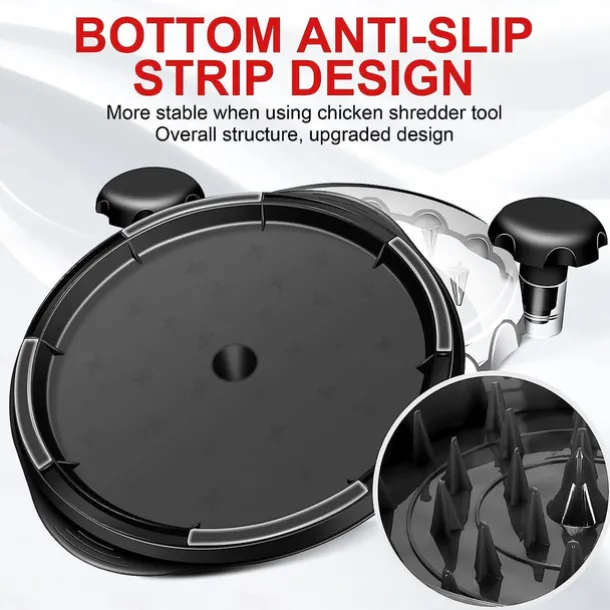 Chicken Shredder, 10.8" Visible Meat Shredders Tool Twist with Separate Plate, Large Chicken Shredder Machine - Ergonomic Handle, Dishwasher Safe, Anti-Slip, Heat Resistant, BPA Free