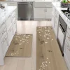 Chinese Floral Kitchen Rugs Anti Slip Door Mats for Kitchen Floor Kitchen Rugs and Mats Non Skid Waterproof Kitchen Runner Comfort Standing Mat