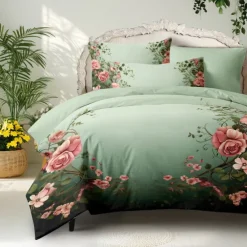 Chinese Scenery Series Landscape Pattern Duvet Cover Set Comforter Set,printed Boho Comforter Cover Cotton Bedding Sets With Envelope Pillowcase, Room Decor King Queen Duvet Cover