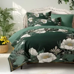 Chinese Scenery Series Landscape Pattern Duvet Cover Set Comforter Set,printed Boho Comforter Cover Cotton Bedding Sets With Envelope Pillowcase, Room Decor King Queen Duvet Cover