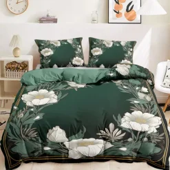 Chinese Scenery Series Landscape Pattern Duvet Cover Set Comforter Set,printed Boho Comforter Cover Cotton Bedding Sets With Envelope Pillowcase, Room Decor King Queen Duvet Cover