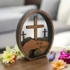 Christian EASTER Decoration, Resurrected TOMB, Easter RESURRECTION Decorations, He is Risen Christianity, Empty Tomb Easter Scene, Wood Egg