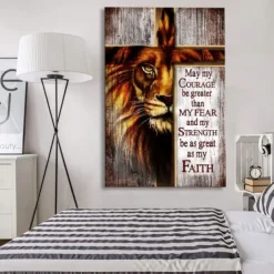 Christian Wall Art Canvas Lion of Judah Prints and Posters Pictures Decorative Fabric Painting For Living Room Pictures No Frame