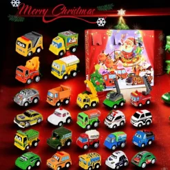 Christmas Advent Calendar 2025, Advent Calendar Children with 24 Days Countdown Pulls Back Cars Toy Christmas Countdown Calendar Blind Box Gift for Kids Boys and Girls