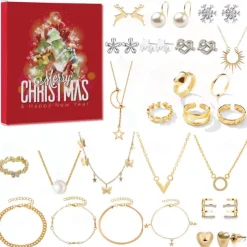 Christmas Advent Calendar 2025 Xmas Gift Countdown Bracelets Making Kit 24 Days Christmas Gift DIY Charm Beads and Bracelets for Girls Women Kids