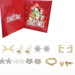 Christmas Advent Calendar 2025 Xmas Gift Countdown Bracelets Making Kit 24 Days Christmas Gift DIY Charm Beads and Bracelets for Girls Women Kids