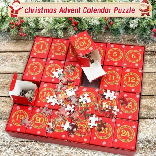 Christmas Advent Calendar Jigsaw Puzzle for Girls and Boys, 1008 Pieces Christmas Puzzle Countdown Calendar, Halloween Advent Calendar