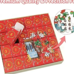 Christmas Advent Calendar Jigsaw Puzzle for Girls and Boys, 1008 Pieces Christmas Puzzle Countdown Calendar, Halloween Advent Calendar