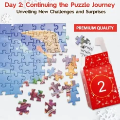 Christmas Advent Calendar 2025 - Welcoming The Nativity, Christmas Advent Calendar Jigsaw Puzzle 24 Boxes,1008 Pieces Puzzles Countdown To Christmas, Xmas Gifts For Women Men Kids