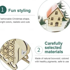 Christmas Advent Calendars Wood Sled LED Lights 24 Days Countdown Storage Organization Figurines Room Home Decor 2025 News