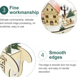 Christmas Advent Calendars Wood Sled LED Lights 24 Days Countdown Storage Organization Figurines Room Home Decor 2025 News