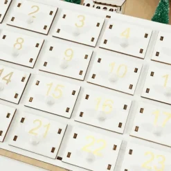 Christmas Advent Calendars Wood House LED Lights 24 Days Countdown Storage Organization Figurines Room Home Decor 2025 News