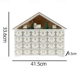 Christmas Advent Calendars Wood House LED Lights 24 Days Countdown Storage Organization Figurines Room Home Decor 2025 News