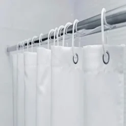 Christmas Bathroom Deco Shower Curtain with Hooks Bathroom Decor Waterproof Fabric Shower Curtain Set with12 Pack Plastic Hooks