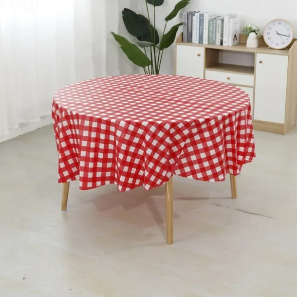 Christmas Disposable Tablecloth – Festive Snowflake Plastic Oil-Proof Table Cover for Holiday Party Decorations