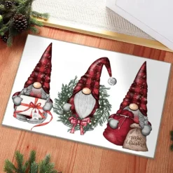 Christmas Door Mat, Christmas Welcome Rug For Front Door Decoration, Bathroom Carpet Foot Pad Rug Entryway Decor