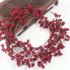 Christmas Garland Christmas Decorations Garland with Pine Cones Red Berries Bristle Pine Garland Xmas Decoration Indoor Outdoor Home Mantle Fireplace Holiday Decor Christmas
