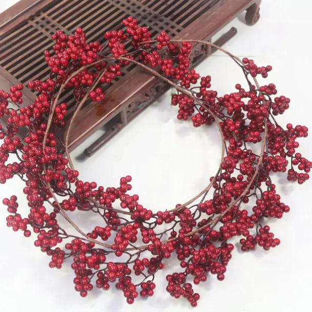 Christmas Garland Christmas Decorations Garland with Pine Cones Red Berries Bristle Pine Garland Xmas Decoration Indoor Outdoor Home Mantle Fireplace Holiday Decor Christmas