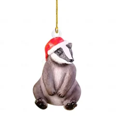 Christmas Little Animal Squirrel Hedgehog 2D Acrylic Pendant Christmas Tree Car Decoration Xmas Home Decoration