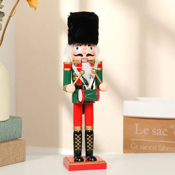 Christmas Nutcracker Christmas Walnut Soldier Decoration Bookcase Living Room Study Wooden Crafts Decoration