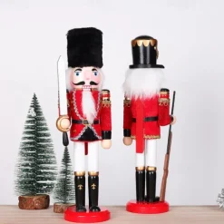 Christmas Nutcracker Christmas Walnut Soldier Decoration Bookcase Living Room Study Wooden Crafts Decoration