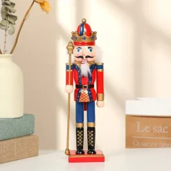Christmas Nutcracker Christmas Walnut Soldier Decoration Bookcase Living Room Study Wooden Crafts Decoration
