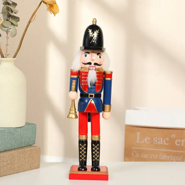 Christmas Nutcracker Christmas Walnut Soldier Decoration Bookcase Living Room Study Wooden Crafts Decoration
