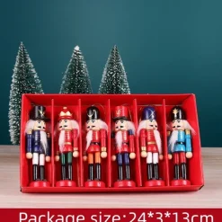 Christmas Nutcracker Christmas Walnut Soldier Decoration Bookcase Living Room Study Wooden Crafts Decoration