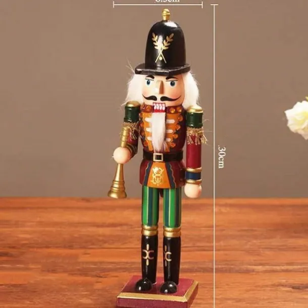 Christmas Nutcracker Christmas Walnut Soldier Decoration Bookcase Living Room Study Wooden Crafts Decoration