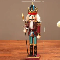 Christmas Nutcracker Christmas Walnut Soldier Decoration Bookcase Living Room Study Wooden Crafts Decoration