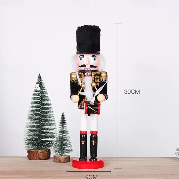 Christmas Nutcracker Christmas Walnut Soldier Decoration Bookcase Living Room Study Wooden Crafts Decoration