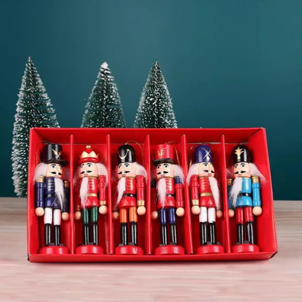 Christmas Nutcracker Christmas Walnut Soldier Decoration Bookcase Living Room Study Wooden Crafts Decoration